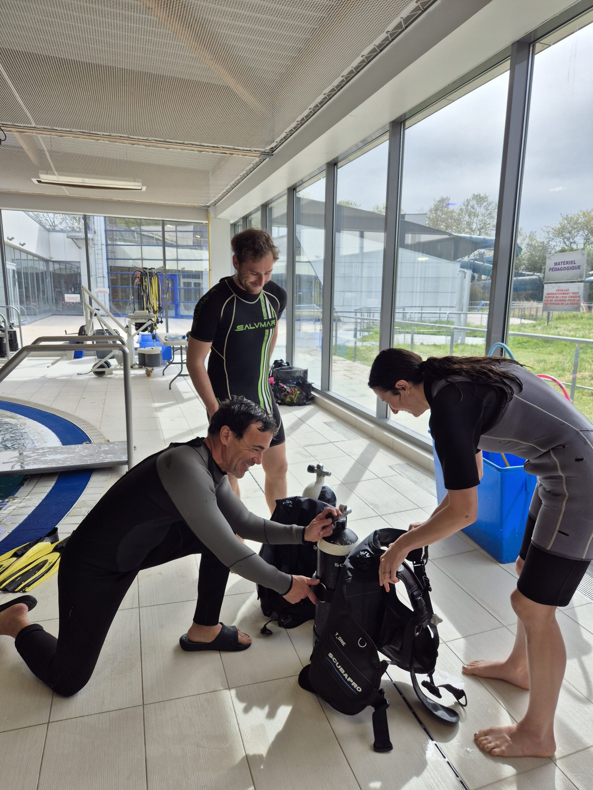 Cours de plongée en fosse avec AquaBobble